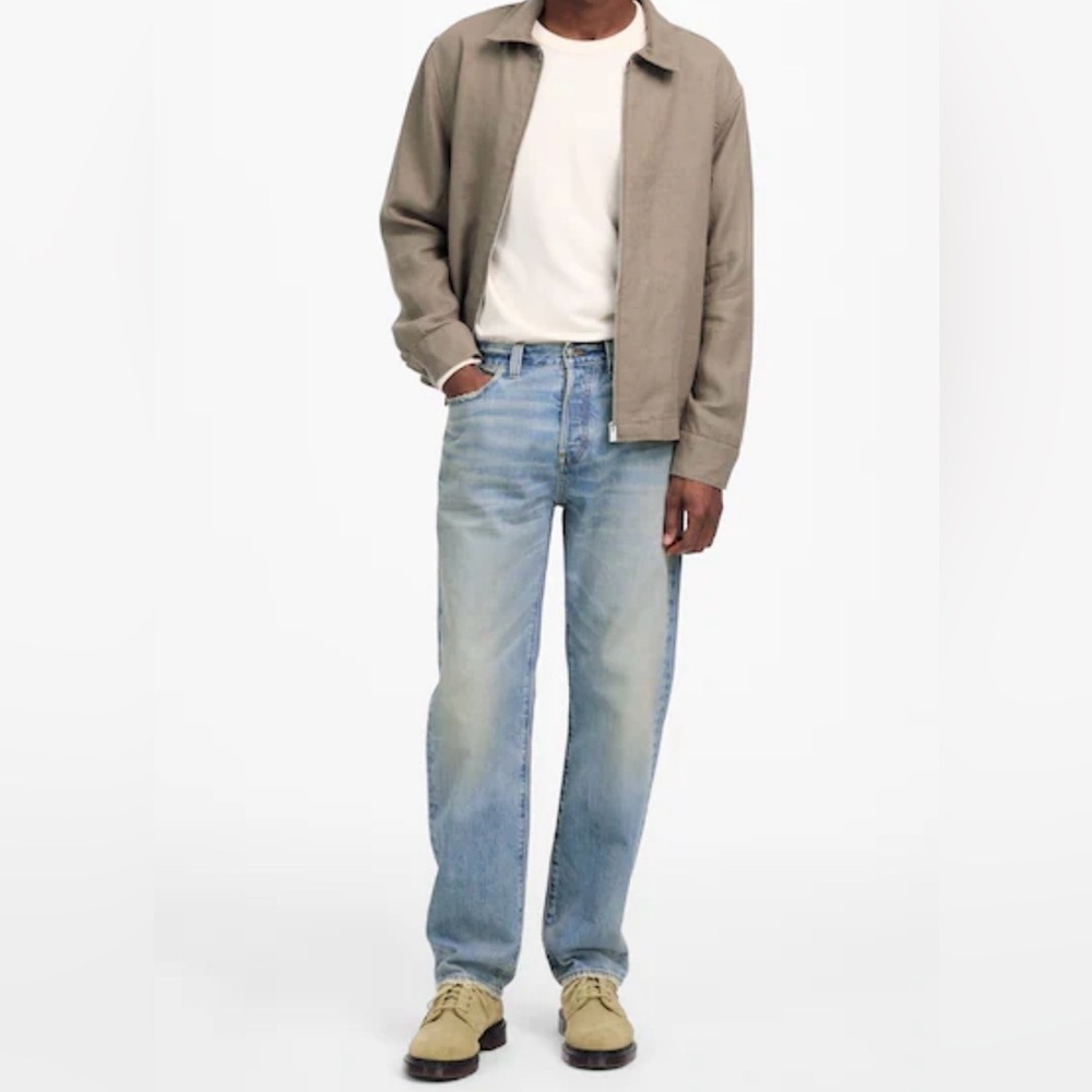 Madewell Men's the 1991 straight Jean Relaxed Light Blue jeans new